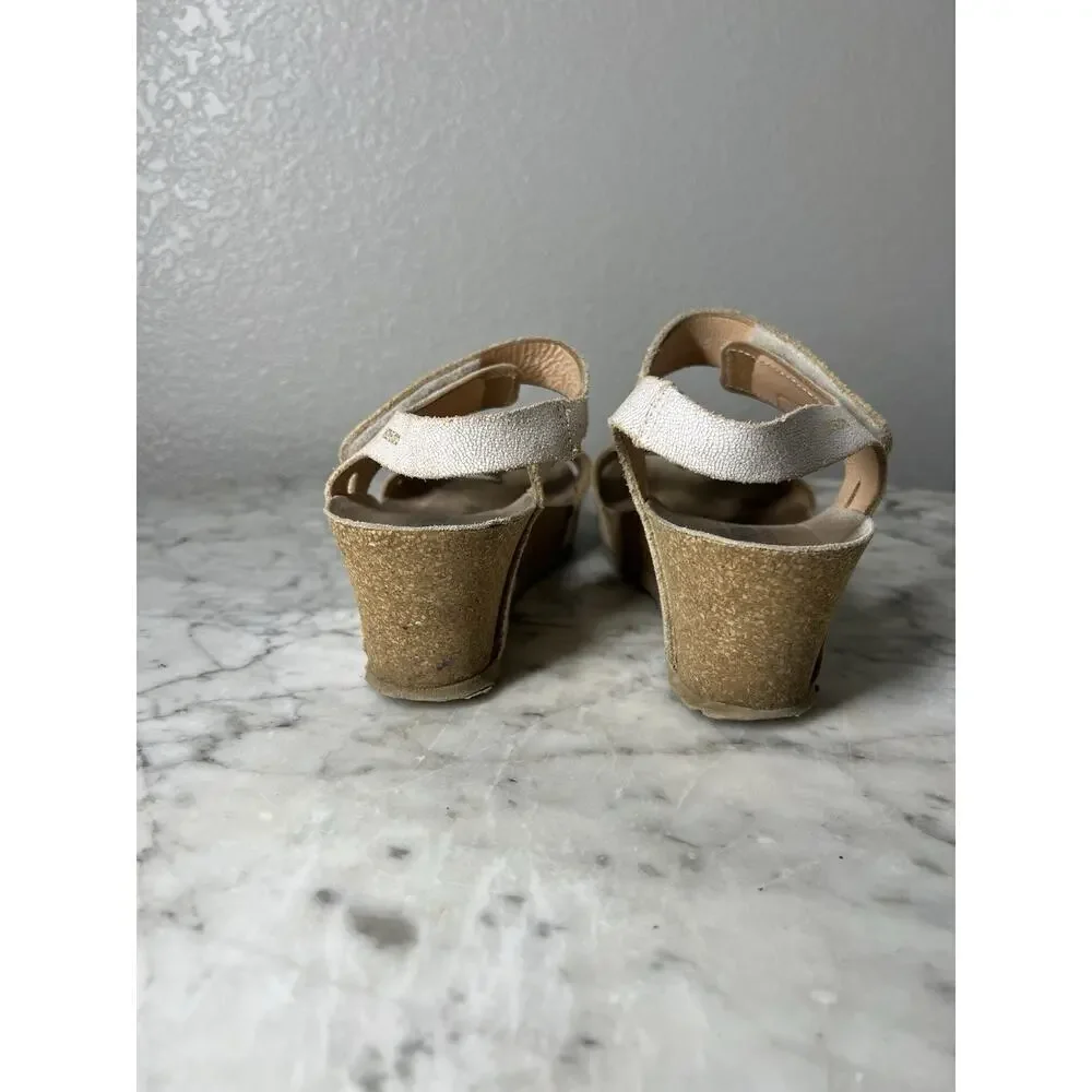 Mephisto Womens Wedge Sandals Size 39 US 9